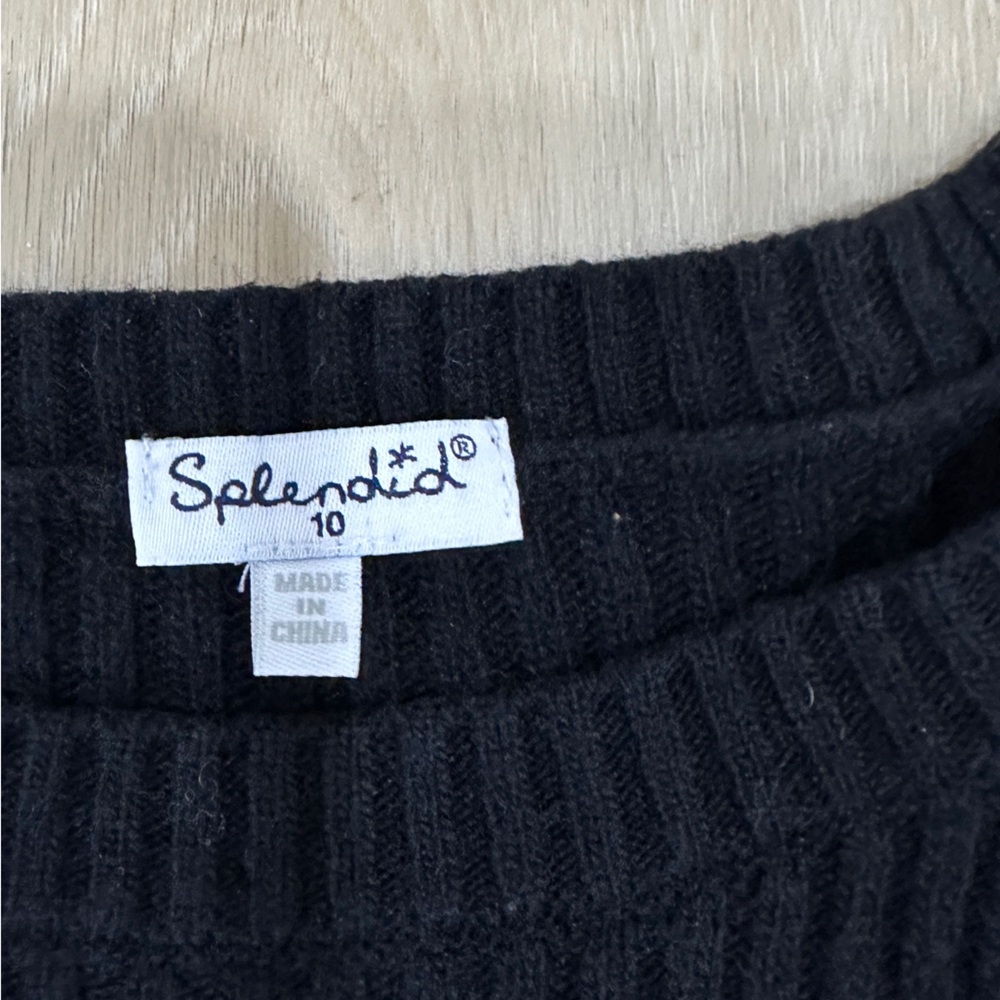 Splendid Girls Sweater Dress Size 10, Black - Picture 2 of 6